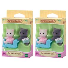 EPOCH Sylvanian Families 森林家族 波斯貓雙胞胎公仔, 2個