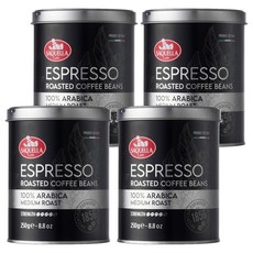 사켈라 100% 아라비카 미디엄 로스트 빈 커피, 250g, 4개, 홀빈(분쇄안함)