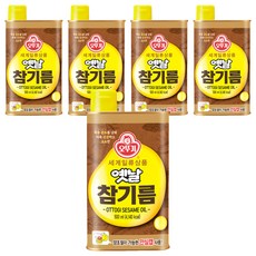 OTTOGI 不倒翁 Yetnal 古早味芝麻油 500ml 100%純芝麻油 按壓式設計, 5瓶