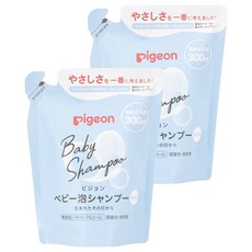 pigeon 貝親 洗髮慕斯補充包 藍色清爽 無香味, 300ml, 2包