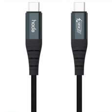 HODA 好貼 W3 USB-C to C 編織數據線 USB2.0 60W, 2m, 黑色, 1條