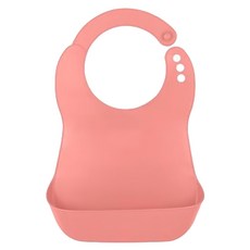 Bebelock 口袋型防水圍兜, 蜜桃粉, 1個, 1入