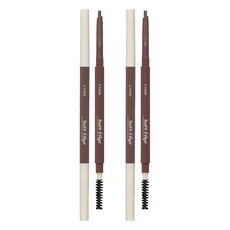 ETUDE Bare Egde 3D六角纖細眉筆 0.1g, 2支, 02 Natural Brown