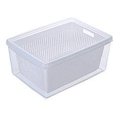 名廚 A1瀝水保鮮盒 LMA1 20.8L, 透明色 + 白色, 1個