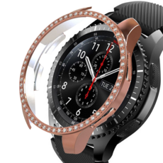 LuA lovel Galaxy Watch水鑽防摔保護殼, 玫瑰金色