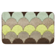 home KENGTAI 海神超細纖維地墊, 棕色 + 黃色 + 綠色, 1個