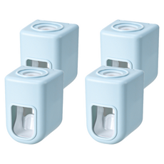 小麥購物 自動擠牙膏器 G561 80g, 4個, 天空藍