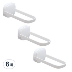 셀렉숀 접이식 옷걸이 빨래집게 정리 후크, 화이트, 6개
