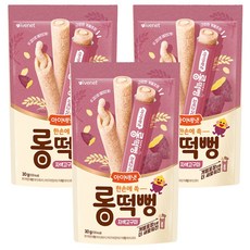 아이배냇 유아용 롱떡뻥, 3개, 30g, 자색고구마맛