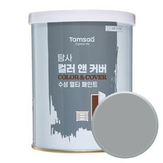탐사 컬러앤커버 멀티 페인트, 네추럴 그레이(방문가구용), 900ml, 1개