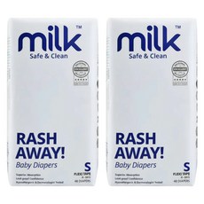 milk 鎖水芯牛奶尿布 黏貼型 4~8kg, 96片, S