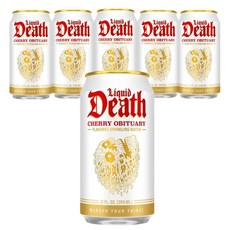 LiquidDeath 櫻桃香氣泡水, 355ml, 6個