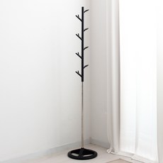 OLIVING 韓國製造 樹狀站立式衣架 1入, 黑色
