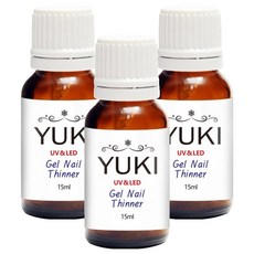 YUKI 凝膠指甲稀釋液, 單一顏色, 3個