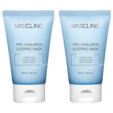 맥스클리닉 프로 히알루론 슬리핑 마스크, 120ml, 2개