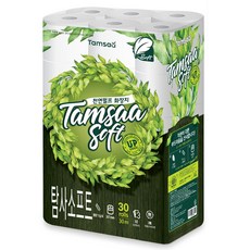 탐사 소프트 100% 천연펄프 3겹 롤화장지 30 m, 30롤, 1세트