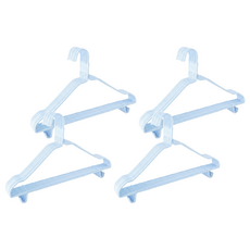 小麥購物 不鏽鋼衣架 C076 6g 40支, 帶勾款 天青藍色