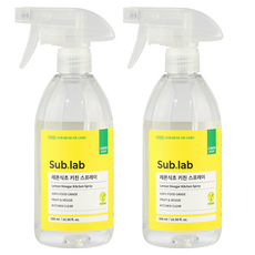 Sub.lab 檸檬醋廚房清潔噴霧, 2個, 500ml