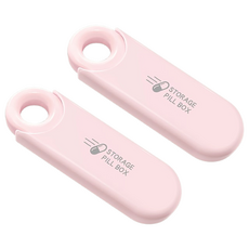 Itgom 單手掌握便攜式藥盒 粉紅色, 2個