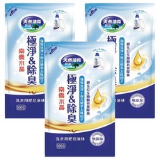 南僑水晶 極淨除臭 洗衣用肥皂液體 補充包, 500g, 3包