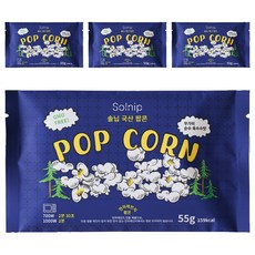 Solnip 韓國產微波爐爆米花, 4個, 55g
