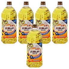 福壽實業 元氣UP調合油 1.5L, 芥花油、葵花油調合, 無添加人工抗氧化劑, 油質清澈透明, 5瓶