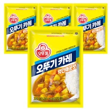 오뚜기 카레 과립형 약간 매운맛, 300g, 4개