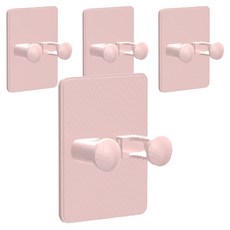 Apple Mint 免打孔刮鬍刀架, 4個, 粉紅色