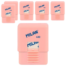 MILAN 方形橡皮擦 1918系列, 4色隨機, 6個