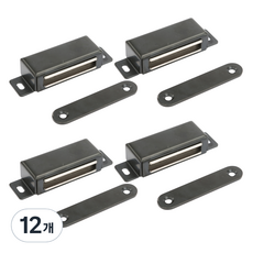 Choice五金 不鏽鋼磁吸門扣 黑色, 12個
