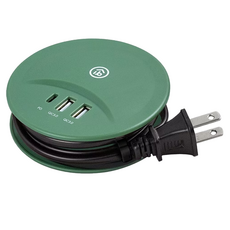 aibo PD+QC3.0 智慧雙快充收納延長線 適用各大品牌手機 各種類型USB 類3C用品, 1m, 森林綠, 1個