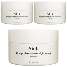 Abib 阿彼芙 台灣公司貨 米萃益生菌晚安修護凍膜, 80ml, 1罐, 3罐