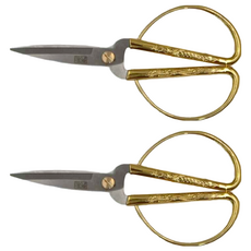 Life 徠福 鍍金龍鳳剪刀 193mm, 2044, 2支