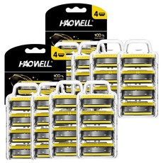 哈威爾 5層刮鬍刀片 4入刀頭 吉列相容, 8個, 4入