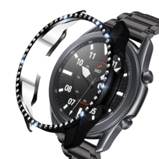 LuA lovel Galaxy Watch水鑽防摔保護殼, 黑色
