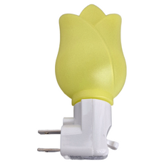 朝日電工 LED 鬱金香 直立式 手動小夜燈, 黃光 燈泡色, 110V, 鬱金香 黃色, 1件