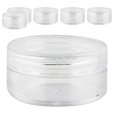 小麥購物 疊加分格收納盒 Y925 3.7 x 3.7 x 3cm 16g, 6個, 小格款 透明色