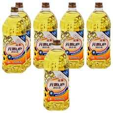 福壽實業 元氣UP調合油 1.5L, 芥花油、葵花油調合, 無添加人工抗氧化劑, 油質清澈透明, 6瓶