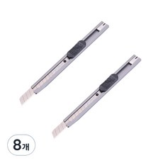 deLi 得力 美工刀 E2053, 銀色, 8個