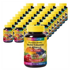 홀리데이즈 멀티비타민 앤 미네랄 포우먼, 90정, 18개