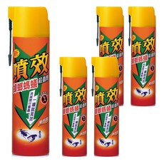 噴效 蟑螂螞蟻殺蟲劑, 600ml, 5瓶