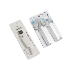 3合1隨行杯縫隙刷 + 乾燥夾 2入, 白色, 1套