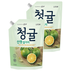 LION 獅王 Chamgreen 青橘洗碗精補充包, 1kg, 2包