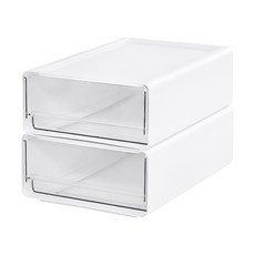 까사마루 다용도 펜트리 올림 서랍장 중형, 화이트, 2개