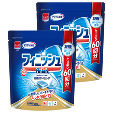 피니시 파워큐브 식기세척기 미니 세제 60p, 300g, 2개