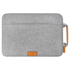 COZi 4合1支架電腦包 14吋 馬鞍皮/聚脂斜紋布/麂皮/吸震泡棉/塑膠硬板(PP), 13吋, 迷霧灰, 1個