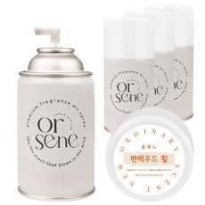 올센느 프리미엄 니치 캔 방향제 리필, 250ml, 4개, 편백우드 휠