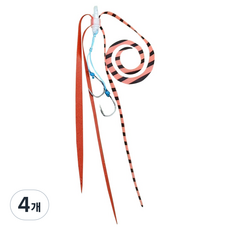 실버캐스트 뉴 참돔 타이라바 스커트, 레펄 살구줄무늬, 4개, 10g