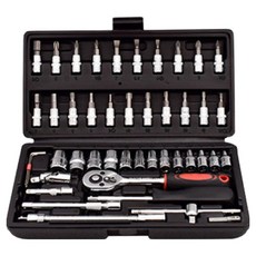 디케이켈슨 복스알 콤비네이션 스패너 소켓렌치 수공구 세트 블랙, 1세트