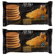 所有生物蜂蜜Stroop華夫餅, 175g, 2包